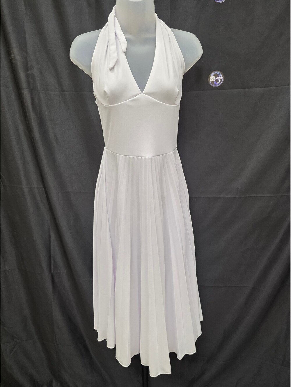 CALIFORNIA COSTUMES MARILYN MONROE DELUXE WHITE HALTER DRESS COSTUME SMALL